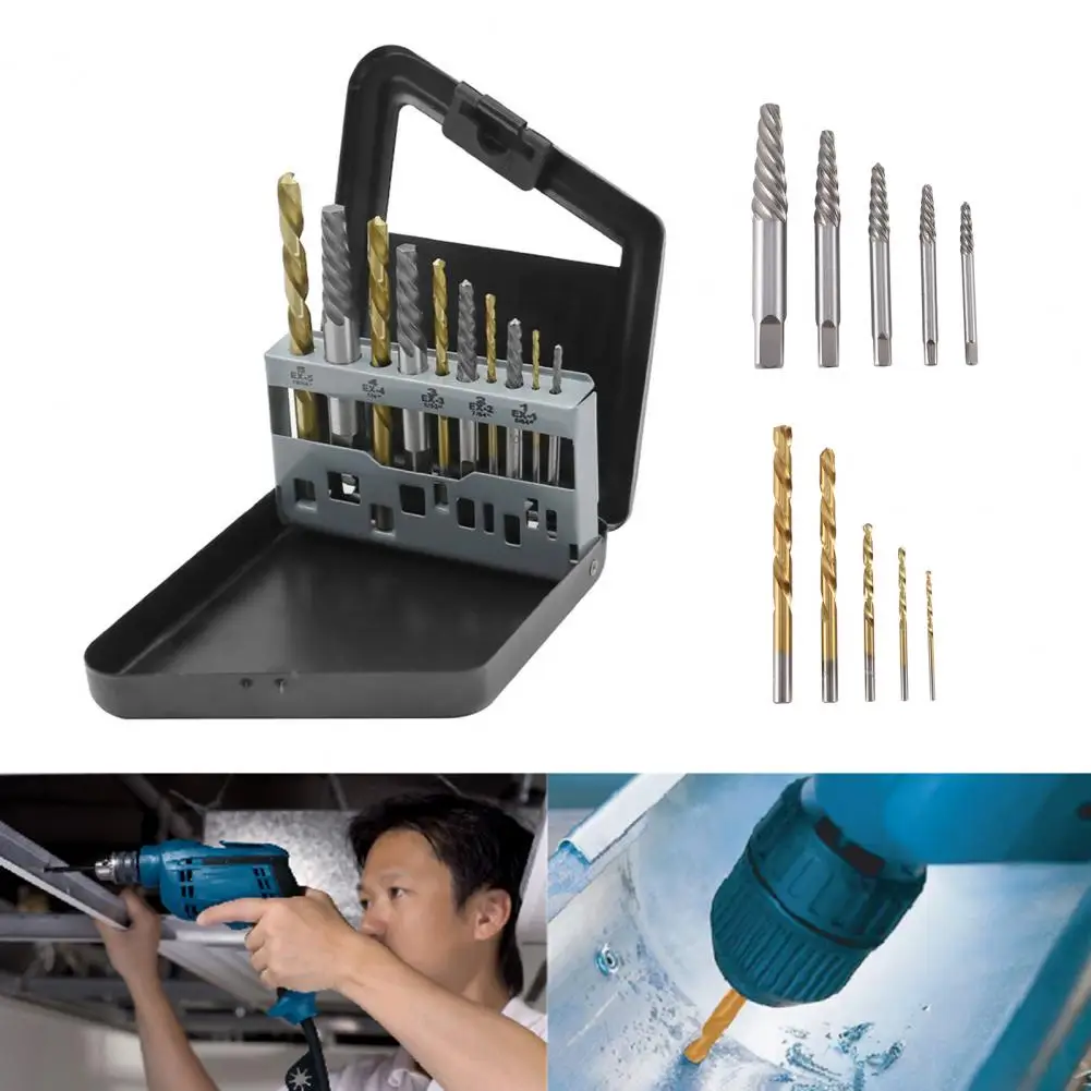 10Pcs/Set Broken Screw Extractor Portable Sturdy Corrosion Resistant High Strength Speed Steel Screw Remover Extractor Workshop
10Pcs/Set Broken Screw Extractor Portable Sturdy Corrosion Resistant High Strength Speed Steel Screw Remover Extractor Workshop