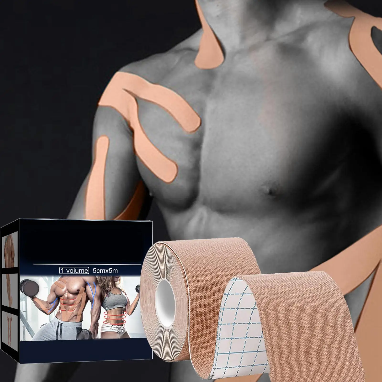 5 Meters Self Adhesive Tape Bandage Muscle Bandage Muscle Pain Care Wrap Tape for Sports Fitness Knees Finger Wrists Elbows 
5 Meters Self Adhesive Tape Bandage Muscle Bandage Muscle Pain Care Wrap Tape for Sports Fitness Knees Finger Wrists Elbows
