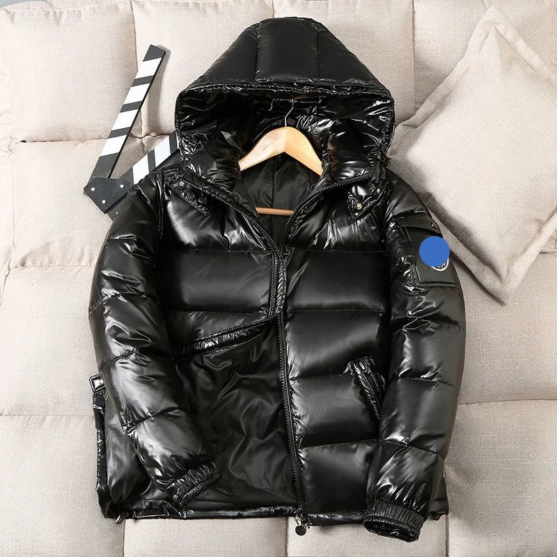 

Новинка Зима 2023, мужская куртка-пуховик, модная Толстая Мужская и Женская куртка на утином пуху, уличная теплая Повседневная куртка, однотонное пальто с капюшоном