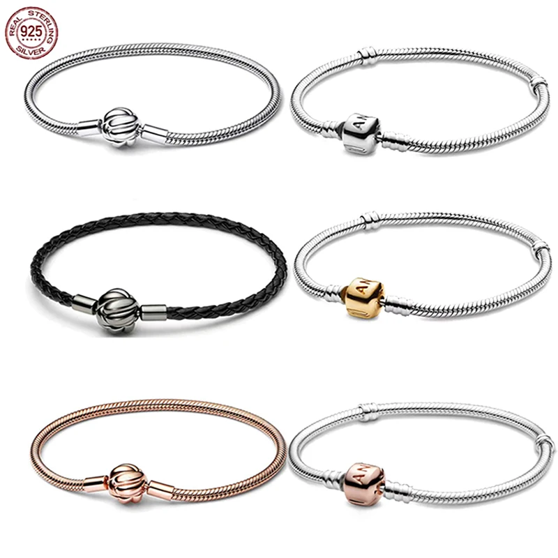 New 925 Sterling Silver Letter Bracelet Tricolor Concentric Knot Leather Bracelet fit Designing Original Charming Beads DIY Gift
New 925 Sterling Silver Letter Bracelet Tricolor Concentric Knot Leather Bracelet fit Designing Original Charming Beads DIY Gift