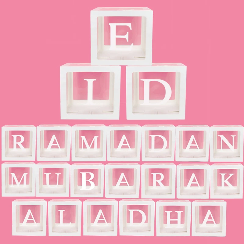 2022 EID Mubarak Ramadan Kareem Decor A-Z Letter Transparent Balloon Box Ramadan Decoration for Home Al Adha EID Muslim Deco
2022 EID Mubarak Ramadan Kareem Decor A-Z Letter Transparent Balloon Box Ramadan Decoration for Home Al Adha EID Muslim Deco