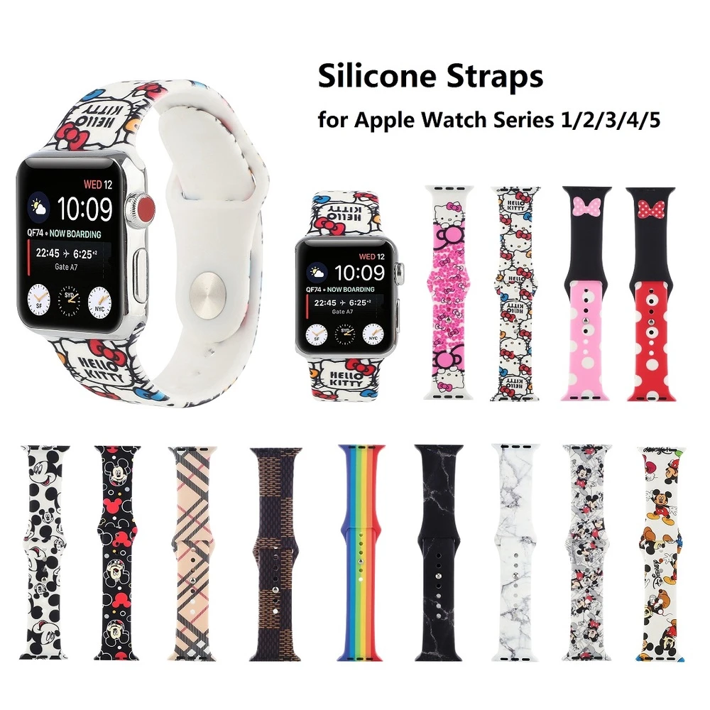【For Apple Watch Strap】 Soft Silicone For Apple Watch Strap for iWatch Series 7/ 6/se/5/4 Cartoon Watch Band for 41mm 45mm 38mm
【For Apple Watch Strap】 Soft Silicone For Apple Watch Strap for iWatch Series 7/ 6/se/5/4 Cartoon Watch Band for 41mm 45mm 38mm