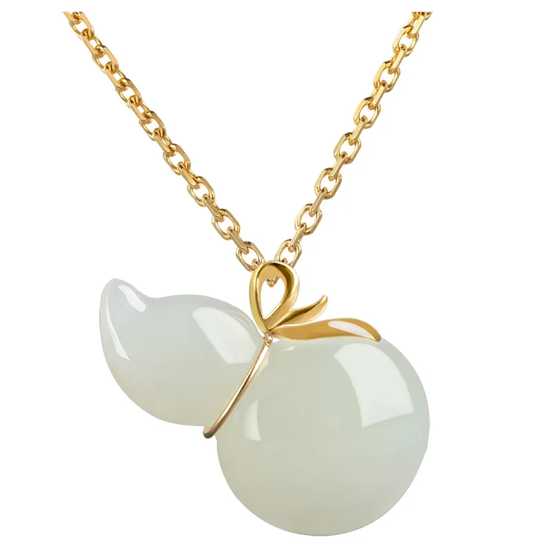 Natural Burma Jade White Gourd Pendant Genuine 18K Gold Inlaid Jadeite Men's Necklace Jewelry Women's Drop Shipping
Natural Burma Jade White Gourd Pendant Genuine 18K Gold Inlaid Jadeite Men's Necklace Jewelry Women's Drop Shipping