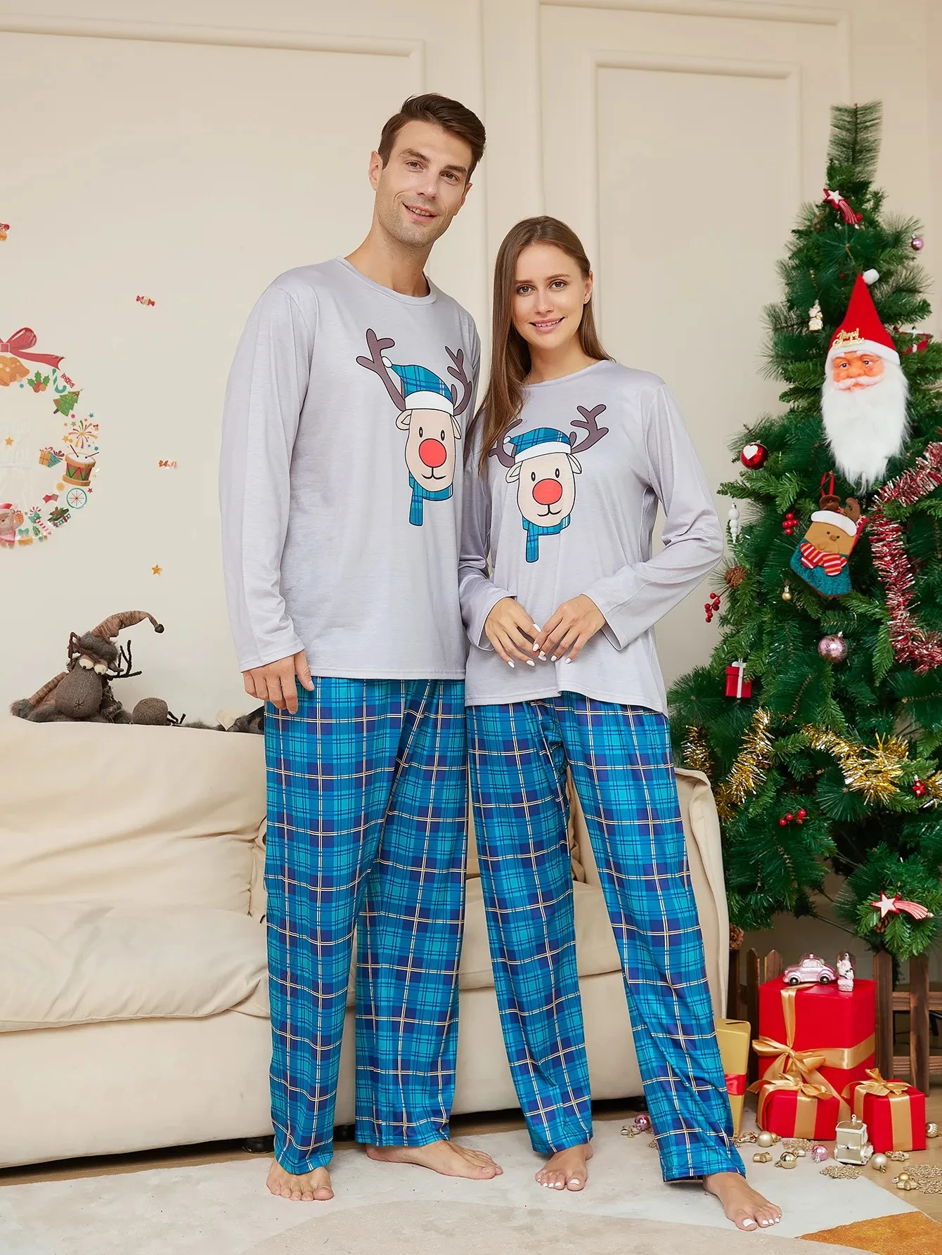 Family Matching Christmas Pajamas Set Grey Blue Plaid Long Sleeve Mother Kids Child Baby Father Mommy Daddy Daughter Me Xmas Pjs
Family Matching Christmas Pajamas Set Grey Blue Plaid Long Sleeve Mother Kids Child Baby Father Mommy Daddy Daughter Me Xmas Pjs