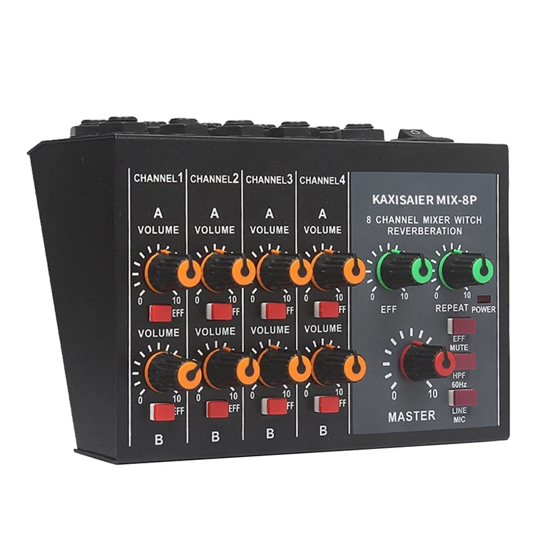 Karaoke Mixer Professional 8 Channel Studio Audio DJ Mixing Console Amplifier Digital Microphone Sound Mixer(EU Plug)
Karaoke Mixer Professional 8 Channel Studio Audio DJ Mixing Console Amplifier Digital Microphone Sound Mixer(EU Plug)