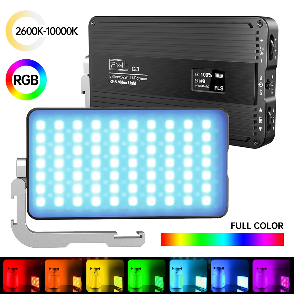 G3 RGB 2600K-10000K Dimmable Full Color LED Video Light Photography Video Studio DSLR Camera Light PK BL-P1 K10 GODOX M1 G1S
G3 RGB 2600K-10000K Dimmable Full Color LED Video Light Photography Video Studio DSLR Camera Light PK BL-P1 K10 GODOX M1 G1S