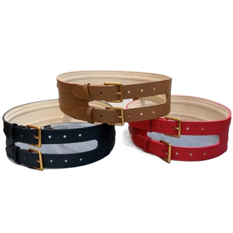 Light Gold Double Needle Buckle Cowhide Wide Waist Seal Leather women's Wide Belt Suit Coat Decoration Waist Wide Belt
Light Gold Double Needle Buckle Cowhide Wide Waist Seal Leather women's Wide Belt Suit Coat Decoration Waist Wide Belt