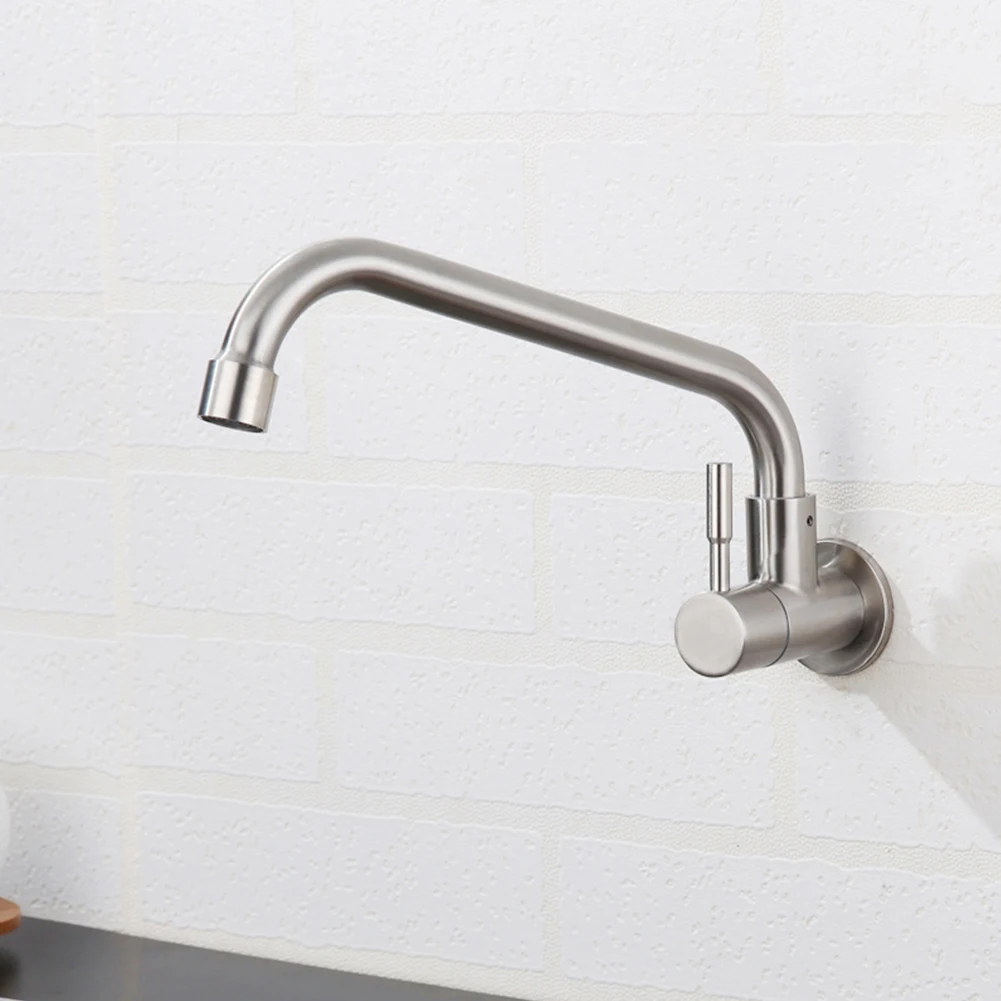 Wall Mounted Kitchen Sink Swing Faucet Hotel Single Cold Water Tap Swivel Spout Faucet Kitchen Faucet 304 Steel Stainless
Wall Mounted Kitchen Sink Swing Faucet Hotel Single Cold Water Tap Swivel Spout Faucet Kitchen Faucet 304 Steel Stainless