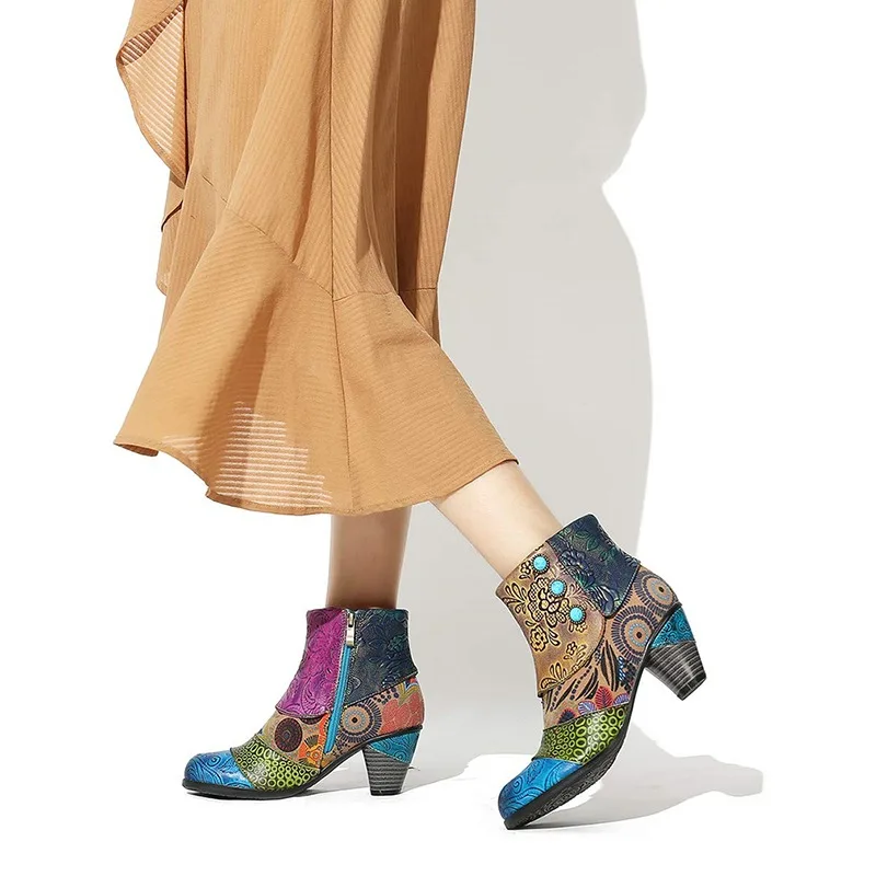 Martin Boots Women Winter PU Leather High Heel Floral Printed Patchwork Female Plush Ankle Boots Fashion Zipper
Martin Boots Women Winter PU Leather High Heel Floral Printed Patchwork Female Plush Ankle Boots Fashion Zipper