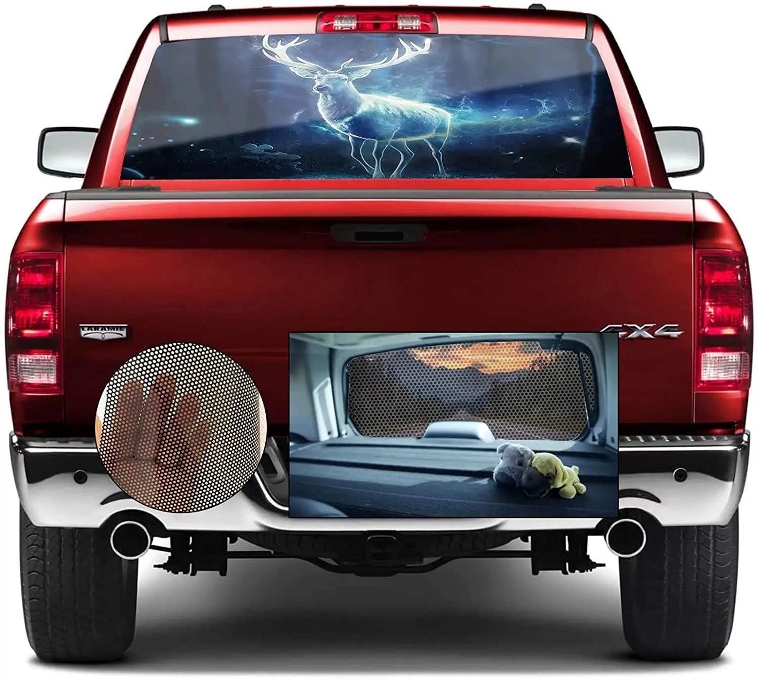 Rear Window Deer Decals for Trucks, Pickup Rear Window Graphics Stickers, Perforated Vinyl Window Film,66" X 20"
Rear Window Deer Decals for Trucks, Pickup Rear Window Graphics Stickers, Perforated Vinyl Window Film,66" X 20"