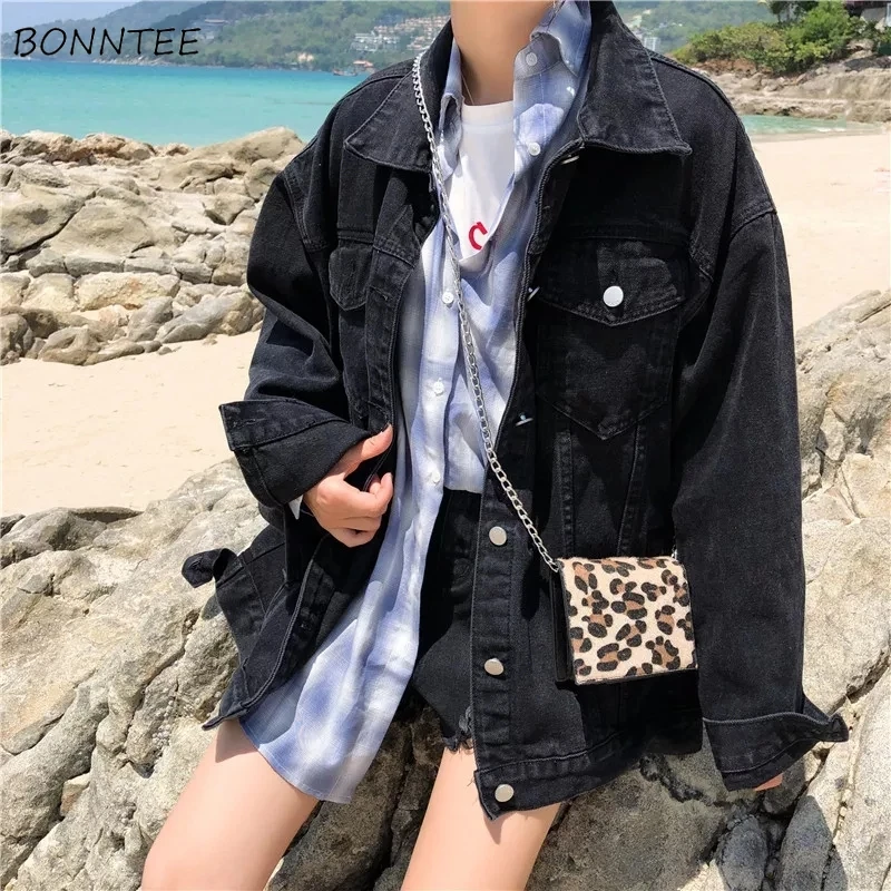 Basic Jackets Women Retro BF Style Loose All-match Femme Black Denim Coats Hip Hop Mujer Harajuku Baggy Lady Outwear Couple Ins
Basic Jackets Women Retro BF Style Loose All-match Femme Black Denim Coats Hip Hop Mujer Harajuku Baggy Lady Outwear Couple Ins