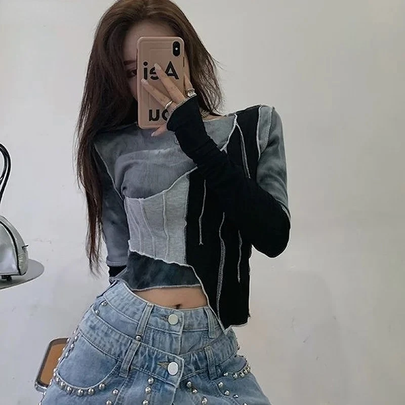 Deeptown Harajuku Women T-shirts Kpop Y2k Girl Sexy Crop Tops Long Sleeve Tees Korean Streetwear Tie Dye Tshirts Chic Female
Deeptown Harajuku Women T-shirts Kpop Y2k Girl Sexy Crop Tops Long Sleeve Tees Korean Streetwear Tie Dye Tshirts Chic Female
