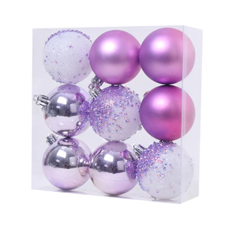 9 PCS Christmas Ball Ornaments xmas Tree Decorations Hanging Balls for Home New Year - 2.36inch, Purple
9 PCS Christmas Ball Ornaments xmas Tree Decorations Hanging Balls for Home New Year - 2.36inch, Purple