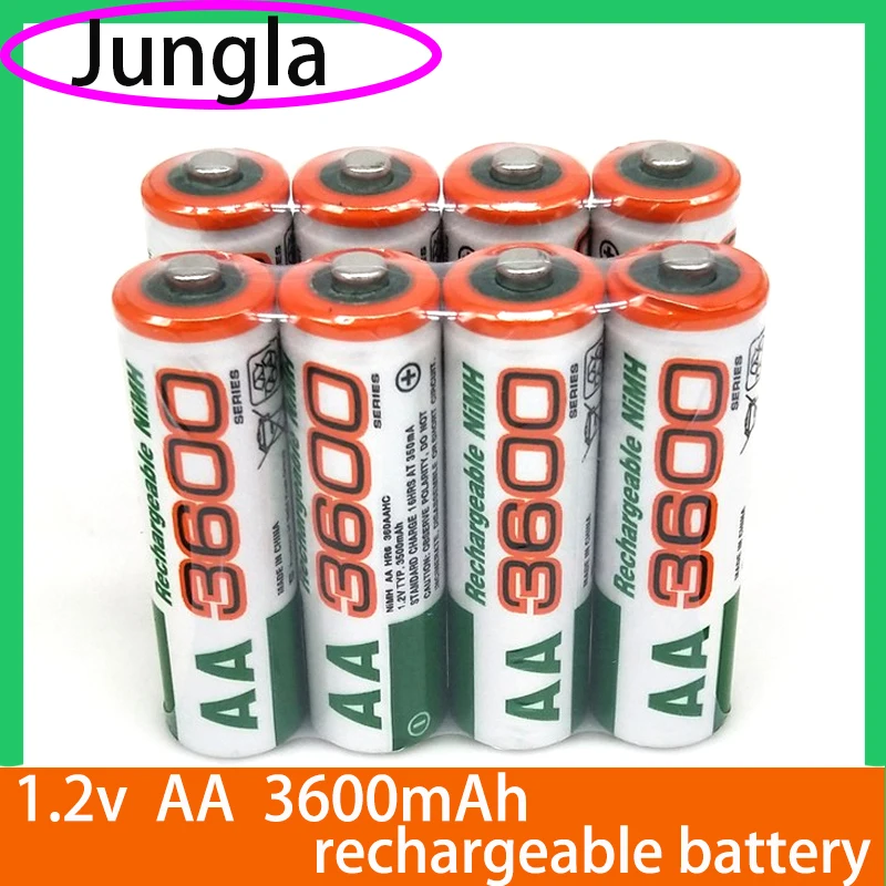 

1pcs~20pcs 100% Nieuwe Aa Batterij 3600 Mah Oplaadbare 1.2V Ni-Mh Geschikt Voor Klokken Muizen Computers