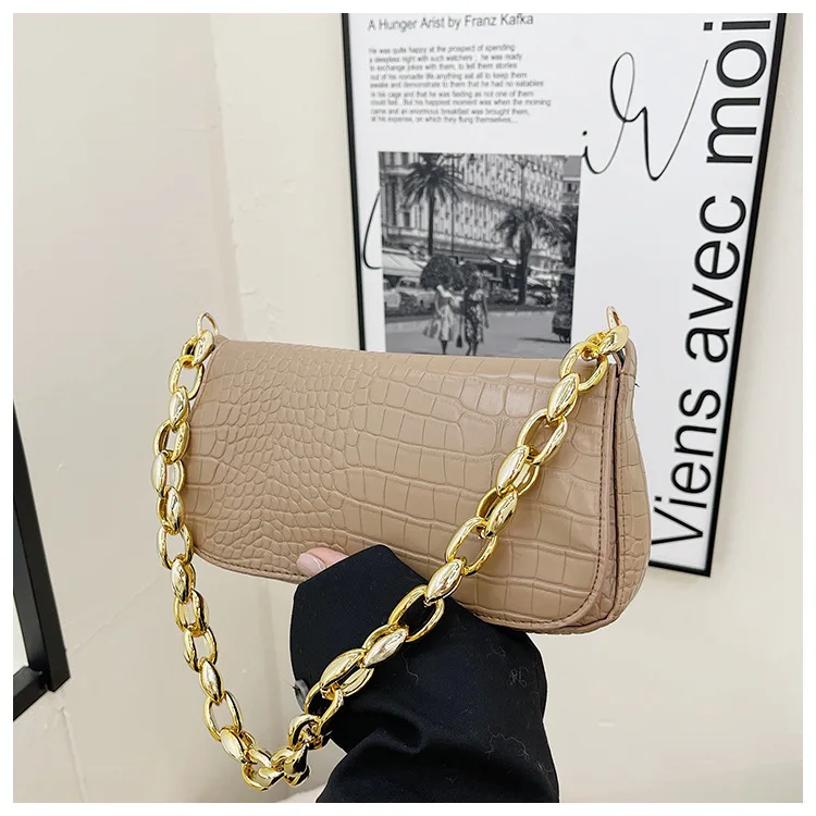 New Crocodile Pattern PU Leather Ladies Shoulder Bags Fashion Ladies Armpit Bags Retro Ladies Wallets Handbags Small Clutches
New Crocodile Pattern PU Leather Ladies Shoulder Bags Fashion Ladies Armpit Bags Retro Ladies Wallets Handbags Small Clutches