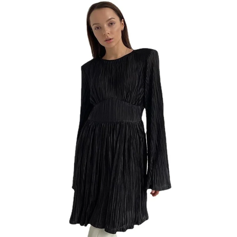 Fashion Green Black Dress Women Clothes Spring Autumn O-Neck Flare Sleeve Dresses Sexy Collect Waist A-Line Dress Vestido Festa
Fashion Green Black Dress Women Clothes Spring Autumn O-Neck Flare Sleeve Dresses Sexy Collect Waist A-Line Dress Vestido Festa