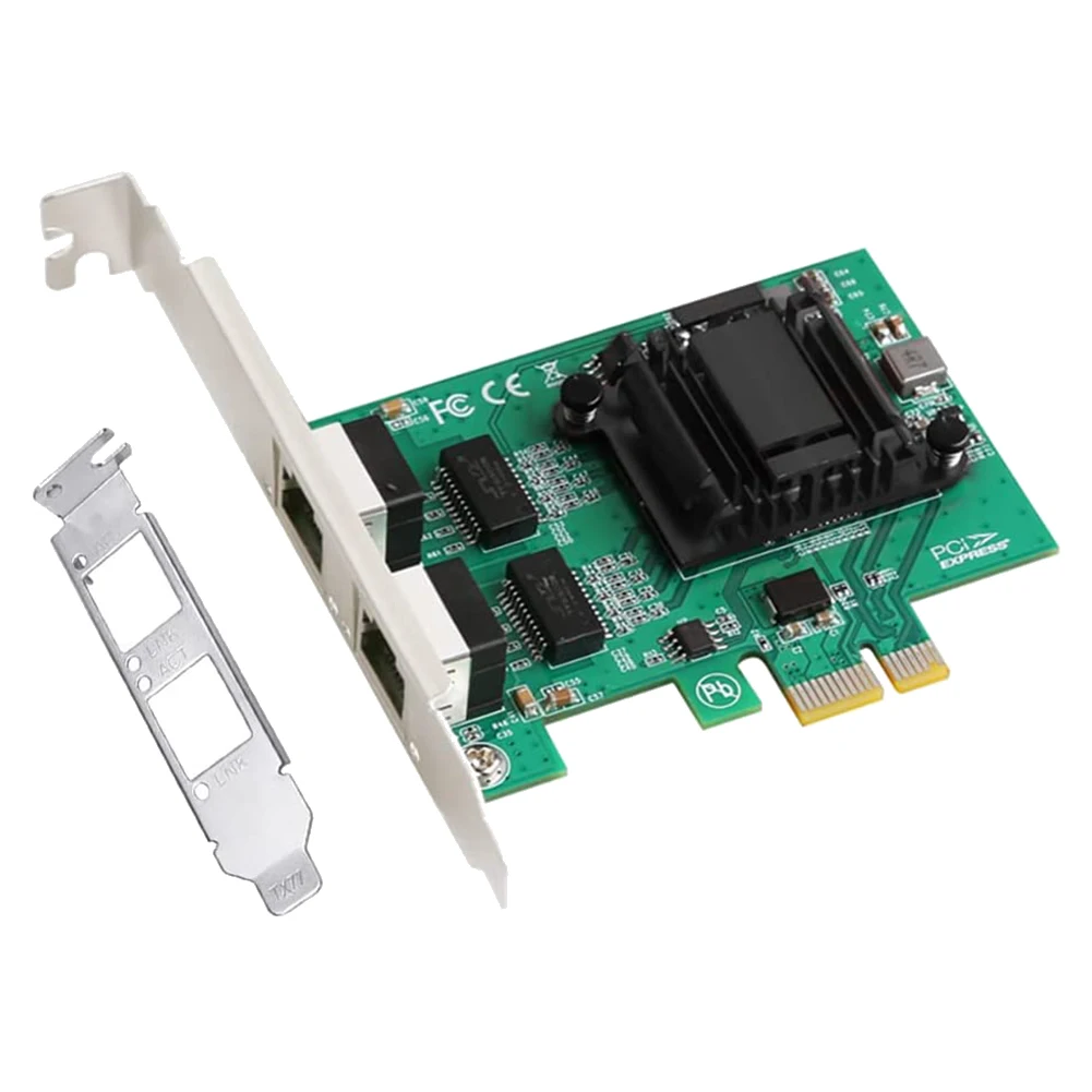 

2-Port Gigabit PCIe Network Card 1000M Dual Ports PCI Express Ethernet Adapter with 82571EB LAN NIC Card for Windows