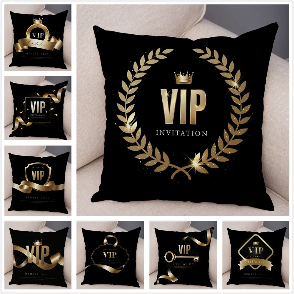 Geometric Black VIP Invitation Letter Cushion Cover Cartoon Pillow Case for Sofa Home Decor Super Soft Plush Pillowcase 45x45cm
Geometric Black VIP Invitation Letter Cushion Cover Cartoon Pillow Case for Sofa Home Decor Super Soft Plush Pillowcase 45x45cm