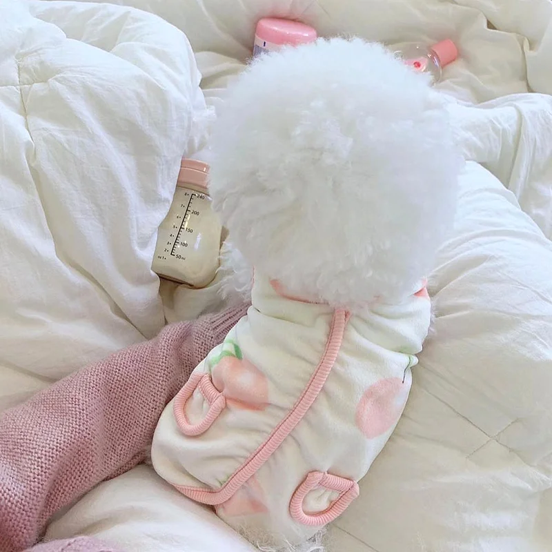 Dog Clothes Autumn Winter Peach Pattern Pomeranian Schnauzer Clothes For Small Puppy Vest Dog Teddy Bichon Designer Dog Clothes
Dog Clothes Autumn Winter Peach Pattern Pomeranian Schnauzer Clothes For Small Puppy Vest Dog Teddy Bichon Designer Dog Clothes