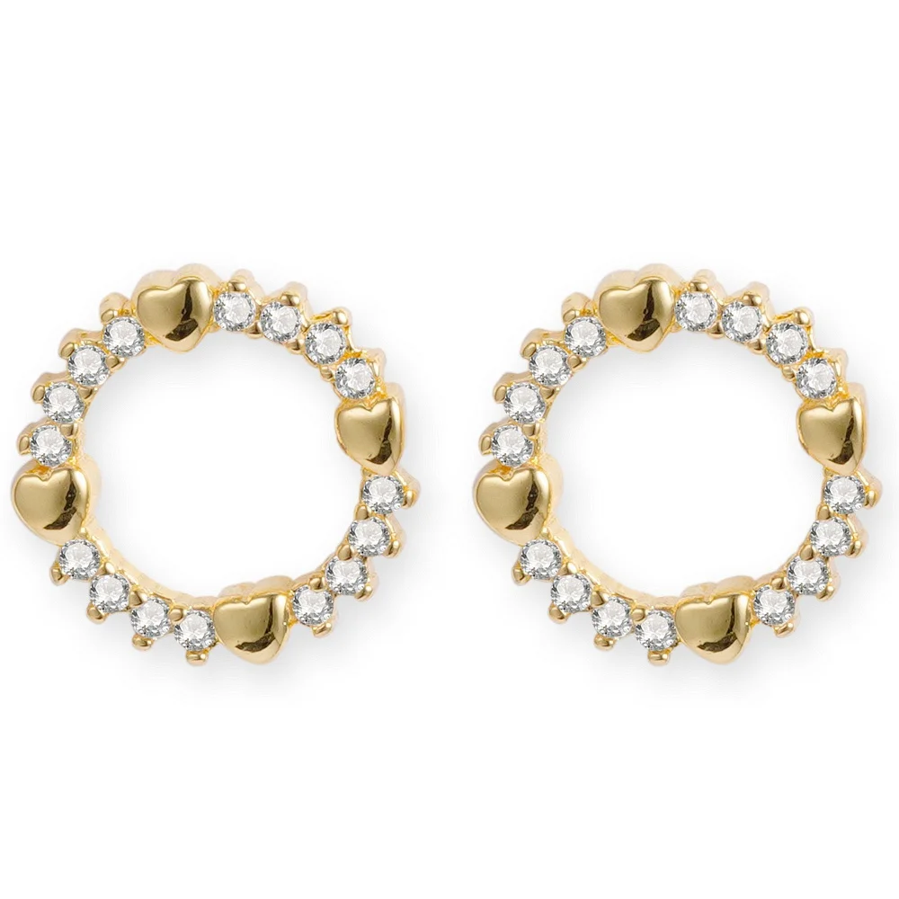 Exquisite Zircon Accessories Round Circle Stud Earrings for Women Shiny Rhinestone Crystal Piercing Earring Fashion Jewelry Gift
Exquisite Zircon Accessories Round Circle Stud Earrings for Women Shiny Rhinestone Crystal Piercing Earring Fashion Jewelry Gift