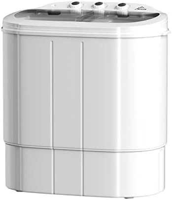 Twin Tub Portable Washing Machine 21lbs Capacity, Mini Washer(14.4lbs)&Spiner(6.6lbs), Built-in Drain , Semi-Automatic
Twin Tub Portable Washing Machine 21lbs Capacity, Mini Washer(14.4lbs)&Spiner(6.6lbs), Built-in Drain , Semi-Automatic