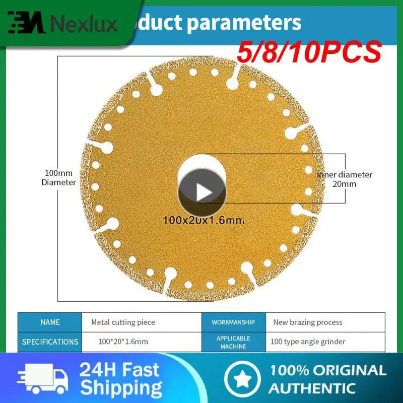 5/8/10PCS Diamond Cutting Blade Durable Fast Ctting Saw Blade High Temperature Wear-resistant Tools Angle Grinder Sheet Sharp 
5/8/10PCS Diamond Cutting Blade Durable Fast Ctting Saw Blade High Temperature Wear-resistant Tools Angle Grinder Sheet Sharp