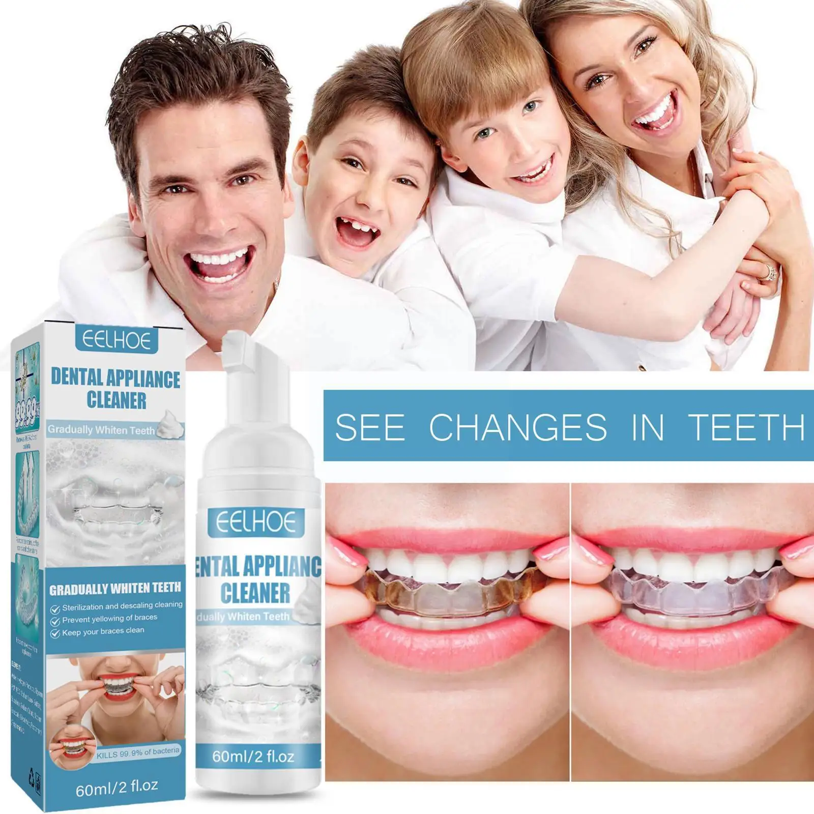 60ml Tooth Socket Cleaning Foam Toothpaste Pump Pressed Toothpaste Tooth Care Tooth Foaming Design Refreshing Repair Clean A4J4
60ml Tooth Socket Cleaning Foam Toothpaste Pump Pressed Toothpaste Tooth Care Tooth Foaming Design Refreshing Repair Clean A4J4