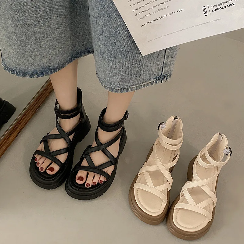 2023 Summer New Fairy Style Cover Heel Sandals Thick Bottom Thick Heel Versatilesan Women's Roman Shoes Heels
2023 Summer New Fairy Style Cover Heel Sandals Thick Bottom Thick Heel Versatilesan Women's Roman Shoes Heels