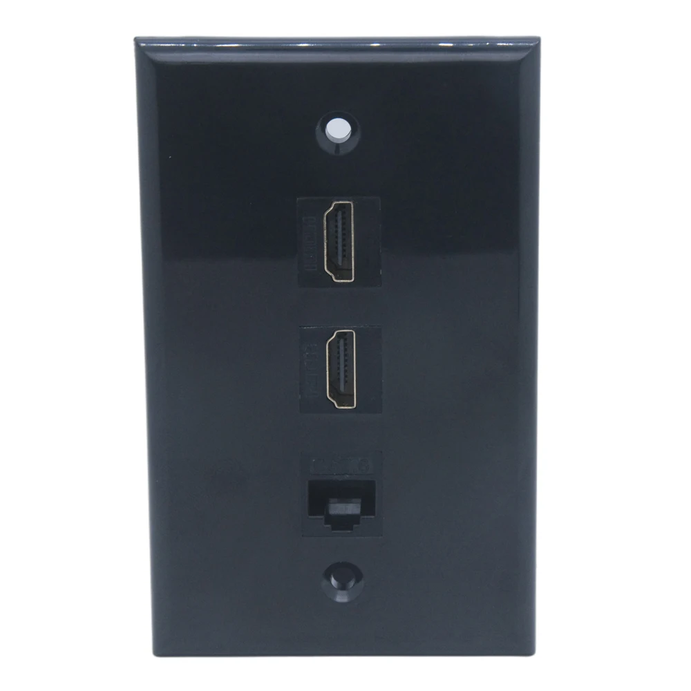 Настенная панель черного цвета, 1 комплект, 2 порта, s HDMI, 1 порт CAT6 RJ45
Настенная панель черного цвета, 1 комплект, 2 порта, s HDMI, 1 порт CAT6 RJ45