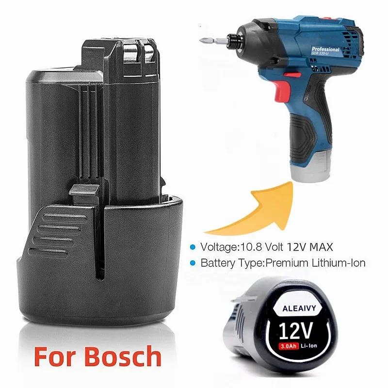 3000mAh BAT411 Replacement Battery Compatible For Bosch 12V Battery 12V/10.8V Lithium BAT420 BAT411A BAT412 18650 Li ion Battery
3000mAh BAT411 Replacement Battery Compatible For Bosch 12V Battery 12V/10.8V Lithium BAT420 BAT411A BAT412 18650 Li ion Battery
