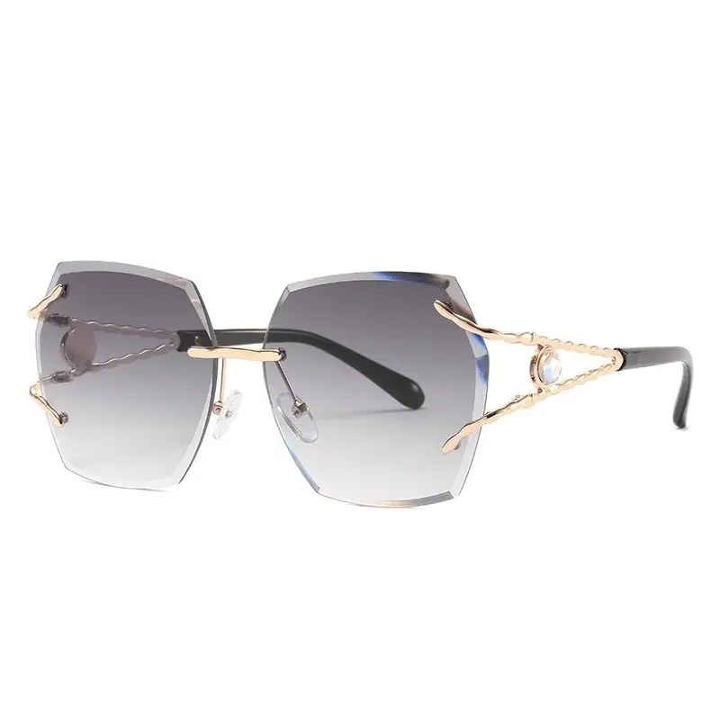 Luxury Designer Rimless Sunglasses Women 2022 Fashion Design Metal Sun Glasses Female Colorful And Set Auger Trimming Sunglasses
Luxury Designer Rimless Sunglasses Women 2022 Fashion Design Metal Sun Glasses Female Colorful And Set Auger Trimming Sunglasses