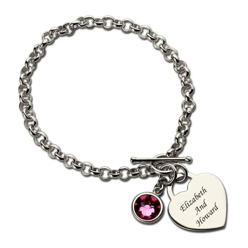 Custom Name Bracelet with Birth Stone Love Heart Charm Bracelets Customized Letter Pulsera Silver 925 Jewelry for Lovers Women
Custom Name Bracelet with Birth Stone Love Heart Charm Bracelets Customized Letter Pulsera Silver 925 Jewelry for Lovers Women
