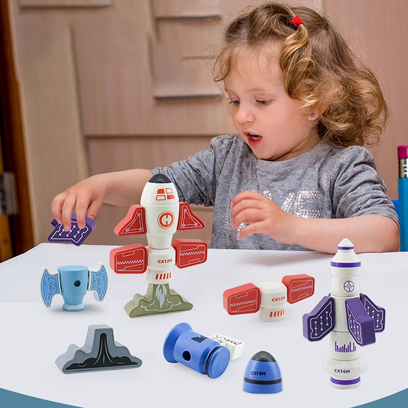 Large Particles DIY Building Blocks Children Educational Science Education Creative Magnetic Rocket Parent-Child Interactive Toy
Large Particles DIY Building Blocks Children Educational Science Education Creative Magnetic Rocket Parent-Child Interactive Toy