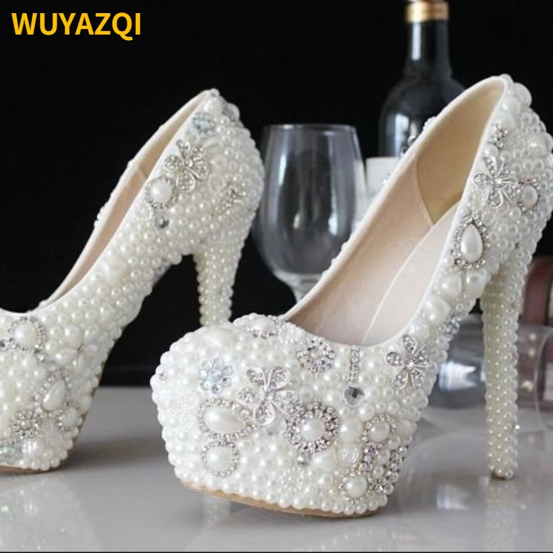 WUYAZQI Women's fashion high heels pearl shoes women's bride shoes women's party shoes elegant banquet shoes women sandals
WUYAZQI Women's fashion high heels pearl shoes women's bride shoes women's party shoes elegant banquet shoes women sandals