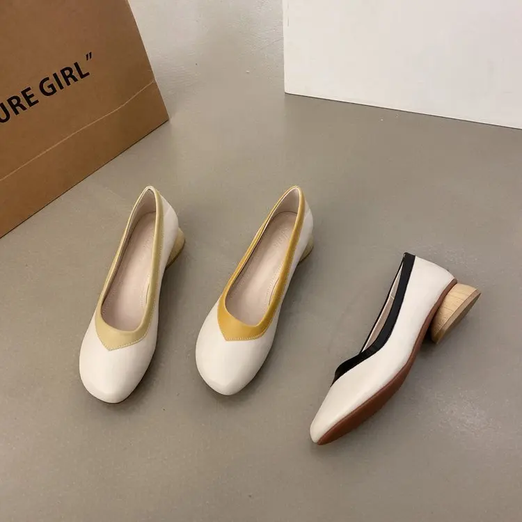 2022 New Low Heels Retro Square Toe Patchwork Leather Office Shoes Ladies Casual Pumps Pumps Loafers
2022 New Low Heels Retro Square Toe Patchwork Leather Office Shoes Ladies Casual Pumps Pumps Loafers