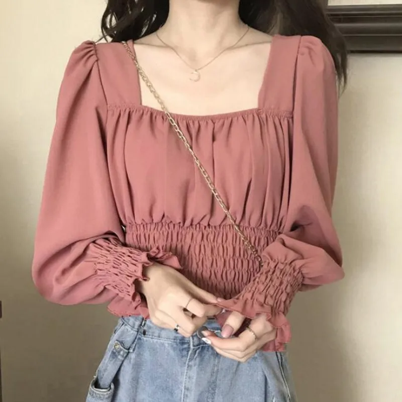 French Chic Chiffon High Waist Blouse Woman Square Collar Long Sleeve Sweet Style Blusa Feminina Shirt Women Dropshipping
French Chic Chiffon High Waist Blouse Woman Square Collar Long Sleeve Sweet Style Blusa Feminina Shirt Women Dropshipping