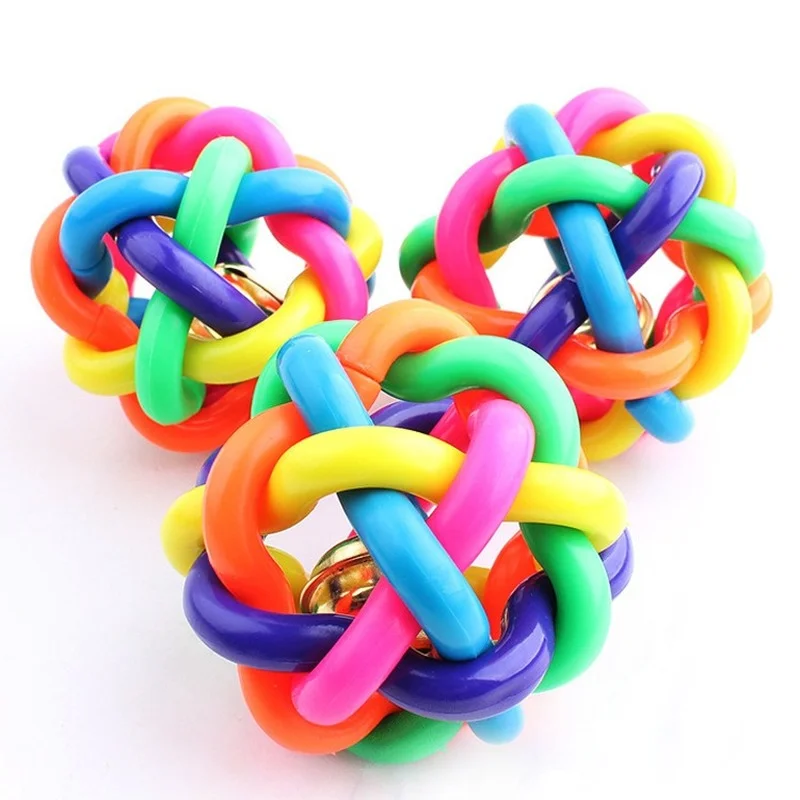 Pet Cat Dog Molar Chewing Toy Puppy Kitten Interactive Rainbow Balls Funny Toys for Small Dogs Colorful Bells Rubber Balls 1Pcs
Pet Cat Dog Molar Chewing Toy Puppy Kitten Interactive Rainbow Balls Funny Toys for Small Dogs Colorful Bells Rubber Balls 1Pcs