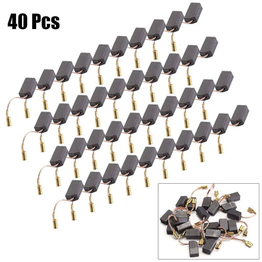 40Pcs 6*8*14mm Rotor Motor Carbon Brushes Set For Electric Hammer Drill Angle Grinder Power Tool Graphite Brush Replacement
40Pcs 6*8*14mm Rotor Motor Carbon Brushes Set For Electric Hammer Drill Angle Grinder Power Tool Graphite Brush Replacement