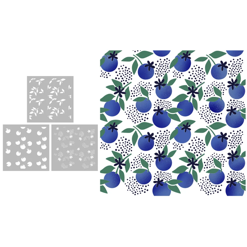 MangoCraft 3PCs Spring Sweet Blueberry Plastic Stencil For Decor DIY Scrapbooking Supplies Background Stencils For Cards Albums
MangoCraft 3PCs Spring Sweet Blueberry Plastic Stencil For Decor DIY Scrapbooking Supplies Background Stencils For Cards Albums