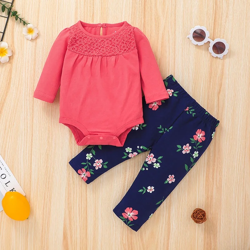 Newborn Baby Clothes Set 0-24 Months Long Sleeve Romper Floral And Pants Outfit Toddler Infant Clothing Suit For Kids Girl
Newborn Baby Clothes Set 0-24 Months Long Sleeve Romper Floral And Pants Outfit Toddler Infant Clothing Suit For Kids Girl