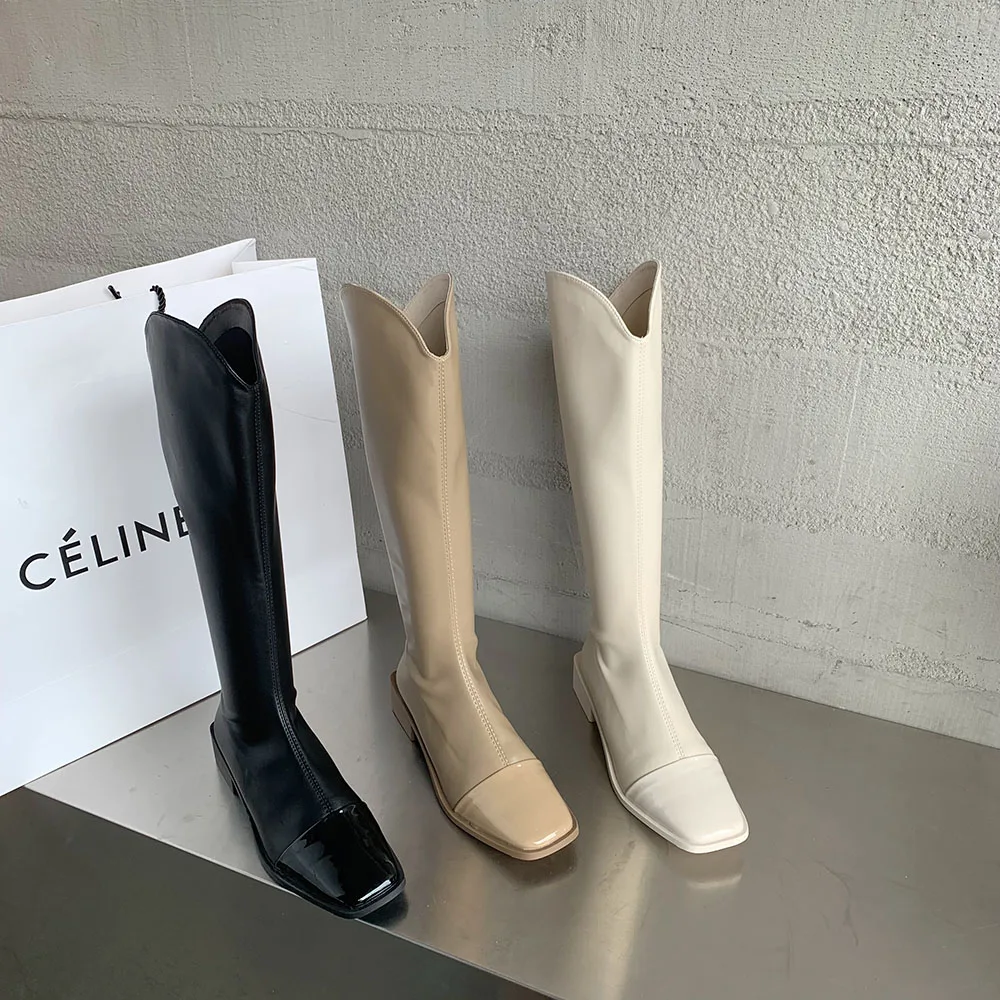 Fashion Women Knee High Booties Black Beige Khaki Sock Boots Flat Low Heels Back Zipper Dress Autumn Winter Sock Boots Woman
Fashion Women Knee High Booties Black Beige Khaki Sock Boots Flat Low Heels Back Zipper Dress Autumn Winter Sock Boots Woman