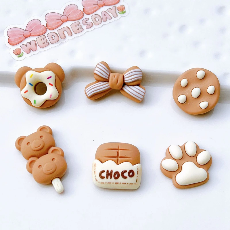 10 шт. новые милые мини-мультяшные кошачьи лапы, медведь, смоляный кабошон, альбом для вырезок, ювелирные изделия своими руками, шпилька, аксессуары, украшение, ремесло A82