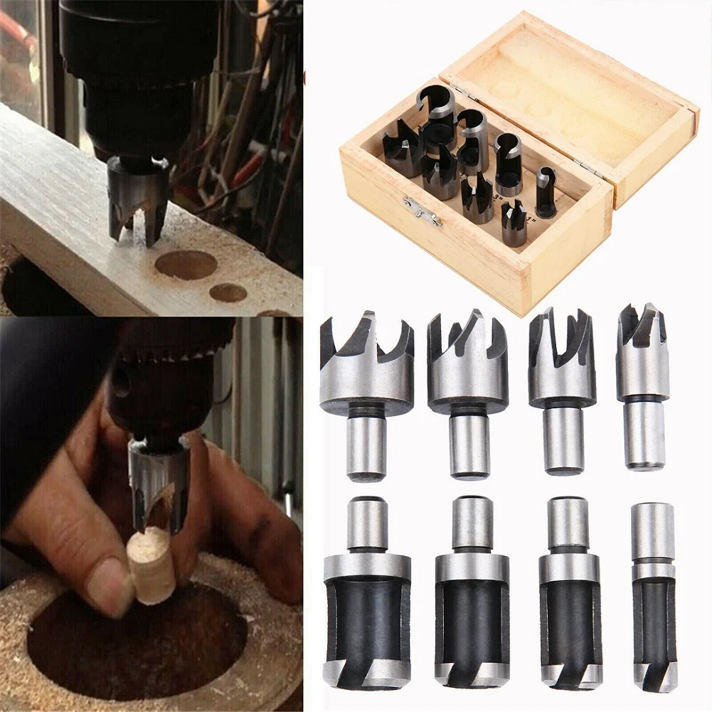 8pcs 45# Carbon Steel Drill Bits Kit With Wooden Case 1/4-5/8 Inch For Electrical Drills Opening Holes Woodworking Tool Parts
8pcs 45# Carbon Steel Drill Bits Kit With Wooden Case 1/4-5/8 Inch For Electrical Drills Opening Holes Woodworking Tool Parts