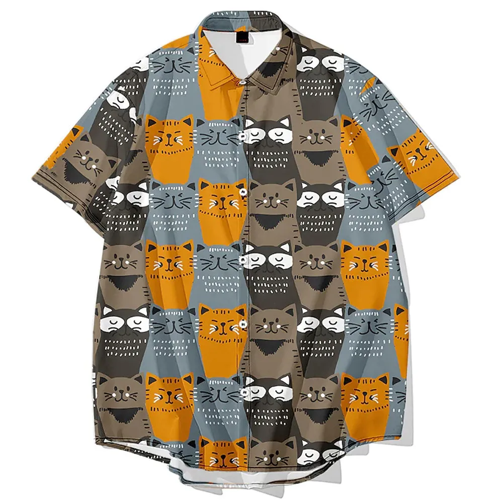 Hawaiian Shirts For Men Summer Aloha Beach Botton-Down Short Sleeve Shirt Kawaii 3d Print Cat Animal Shirt Women's Girls Tops
Hawaiian Shirts For Men Summer Aloha Beach Botton-Down Short Sleeve Shirt Kawaii 3d Print Cat Animal Shirt Women's Girls Tops