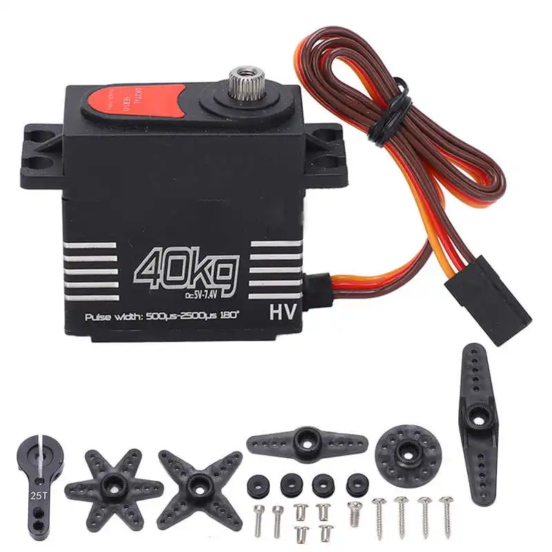 RC Parts QY3240MG 40KG Digital Motor Servo High Torque Metal Gear Digital Servo 40KG High Torque 25T For 1/8 1/10 RC Car
RC Parts QY3240MG 40KG Digital Motor Servo High Torque Metal Gear Digital Servo 40KG High Torque 25T For 1/8 1/10 RC Car