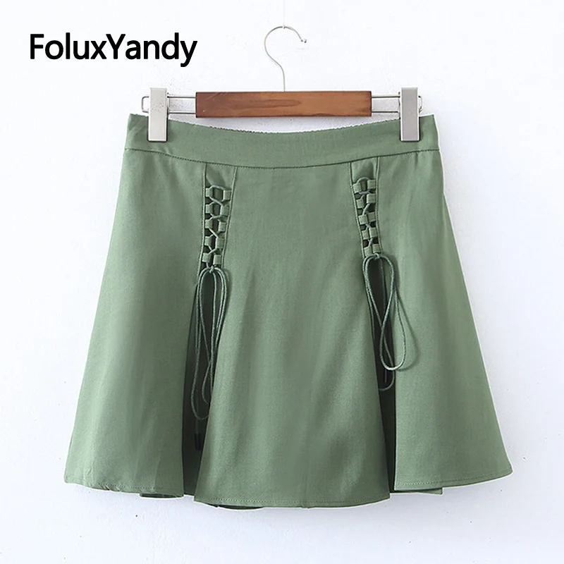 Lace Up Women Pleated Skirt Plus Size Casual A-line Mini High Waist Summer Skirts KKFY6001
Lace Up Women Pleated Skirt Plus Size Casual A-line Mini High Waist Summer Skirts KKFY6001