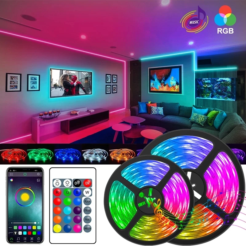 Светодиодная лента, USB, Bluetooth, RGB светильник в, гибкая светодиодная лента для подсветильник Ки телевизора, рабочего стола
Светодиодная лента, USB, Bluetooth, RGB светильник в, гибкая светодиодная лента для подсветильник Ки телевизора, рабочего стола