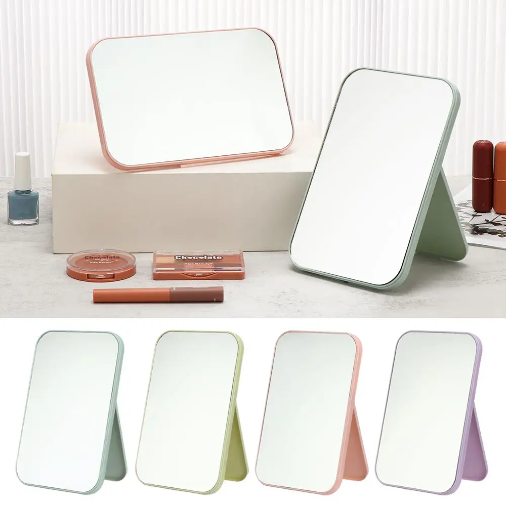 Зеркало для макияжа прямоугольное настольное складное с подставкой для женщин 
Зеркало для макияжа прямоугольное настольное складное с подставкой для женщин