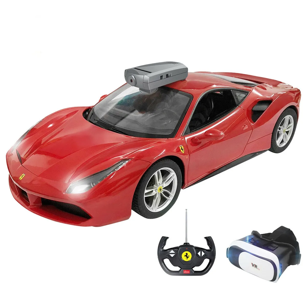 Очки Rastar 1:14 Ferrari 488 GTB VR и камера для автомобиля с дистанционным управлением
Очки Rastar 1:14 Ferrari 488 GTB VR и камера для автомобиля с дистанционным управлением