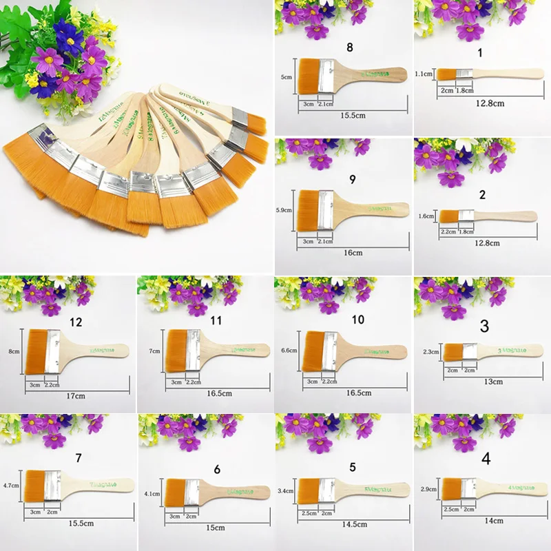 Oil Drawing Tools Kit Flat Nylon Wool Painting Brush Artist Art Paint Tools High Quality Durable Artists Brushes
Oil Drawing Tools Kit Flat Nylon Wool Painting Brush Artist Art Paint Tools High Quality Durable Artists Brushes